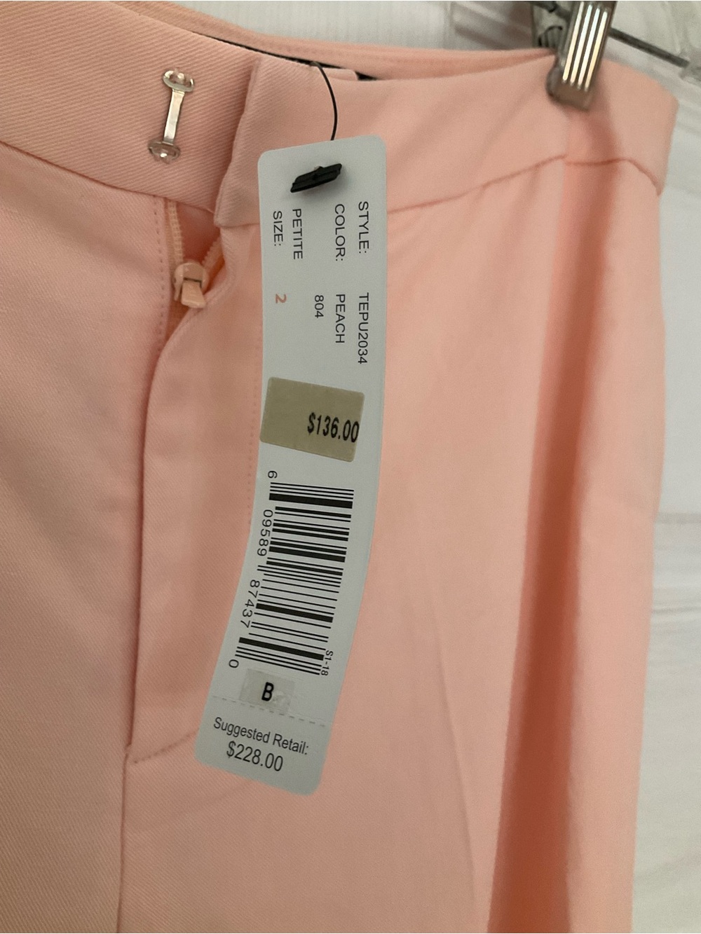 Ellen Tracy Peach Tailored Bermuda Shorts